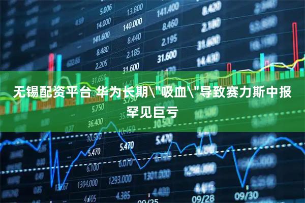 无锡配资平台 华为长期＂吸血＂导致赛力斯中报罕见巨亏